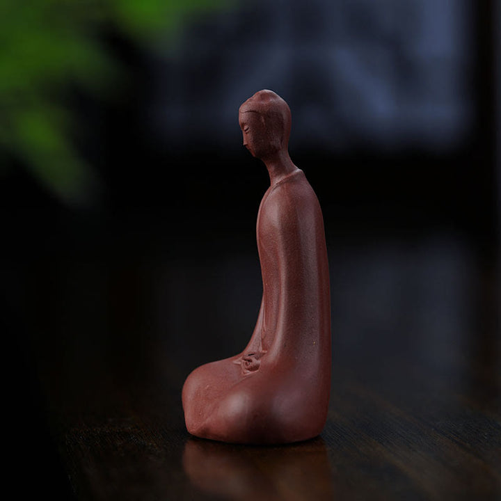 Buddha Stones無形の仏紫粘土 静寂 家庭用 机上装飾 5.7×9.6 cm - image 4