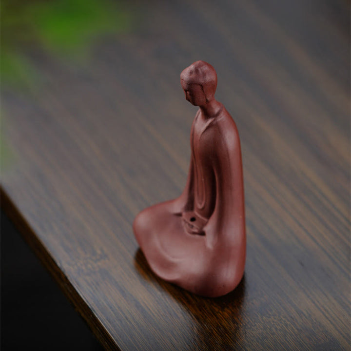 Buddha Stones無形の仏紫粘土 静寂 家庭用 机上装飾 5.7×9.6 cm - image 2