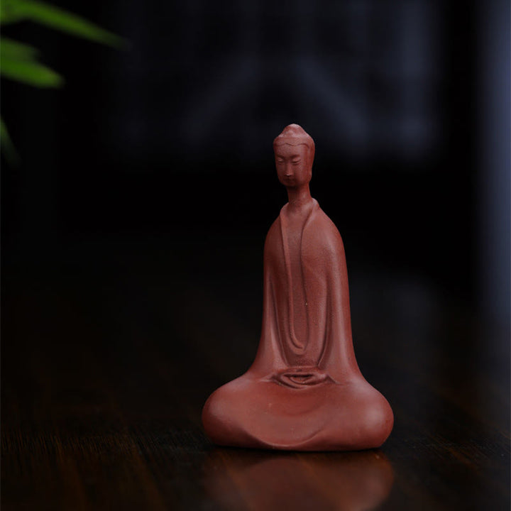 Buddha Stones無形の仏紫粘土 静寂 家庭用 机上装飾 5.7×9.6 cm - image 3