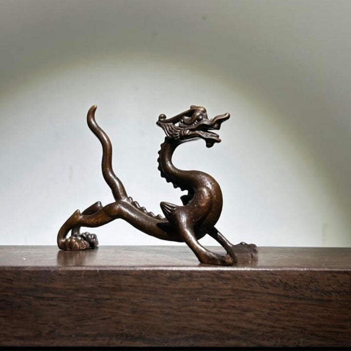 Buddha Stonesミニドラゴン 合金 幸運 守護 ホームデコレーション 7.6*2.5*5.4 cm - image 2