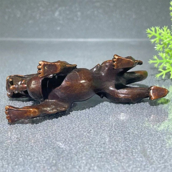 Buddha Stones風水 小型 貔貅 合金 富と幸運 装飾 9.2*2.4*5.2 cm - image 6