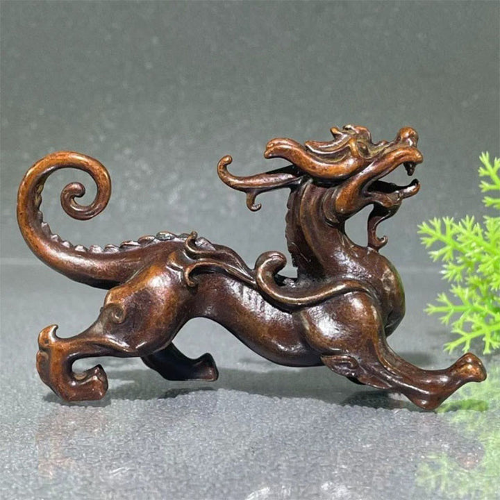 Buddha Stones風水 小型 貔貅 合金 富と幸運 装飾 9.2*2.4*5.2 cm - image 3