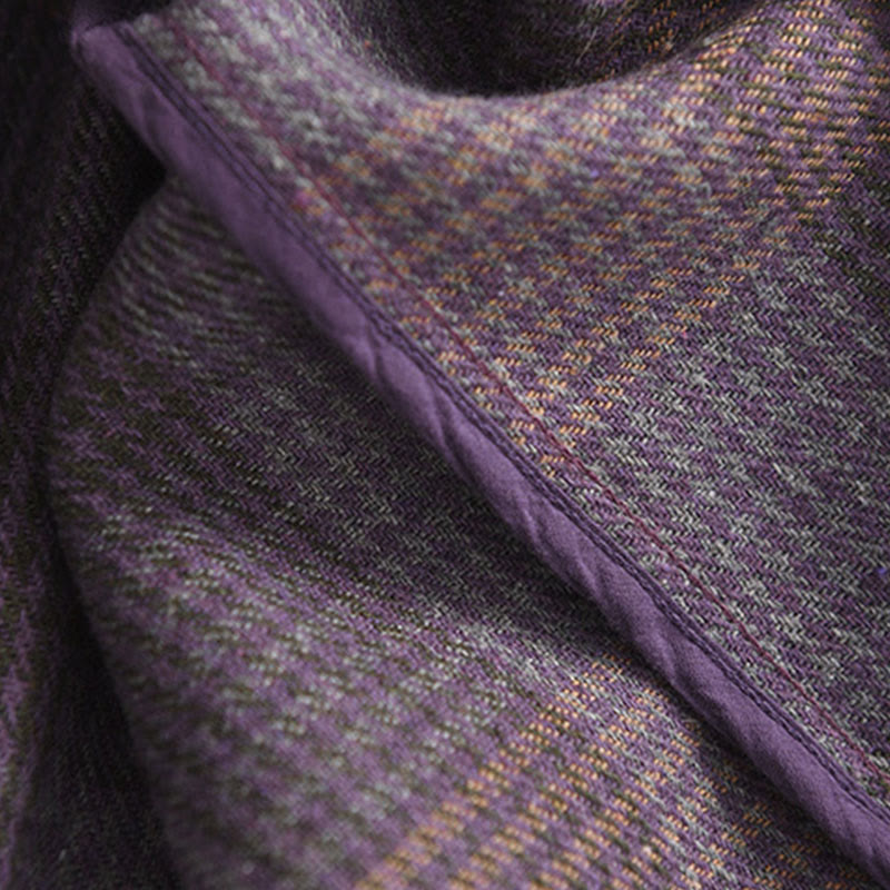 Buddha Stonesレディース 冬用 チェック柄 コットン サーマル 7-8丈 スカート ポケット付き - image 10