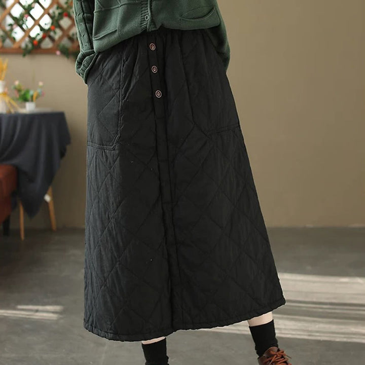 Buddha Stonesレディース 無地 コットン パッド入り サーマル 7-8丈 スカート ポケット付き - image 10