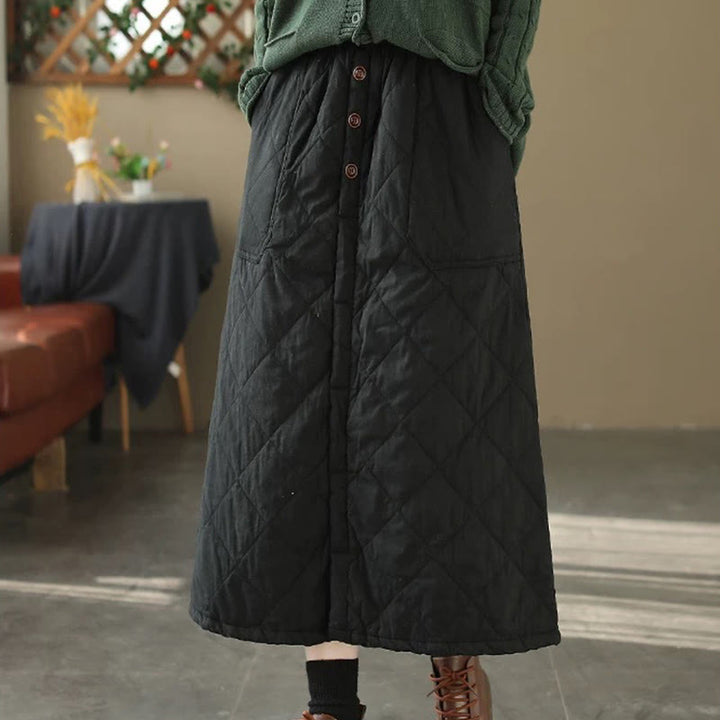 Buddha Stonesレディース 無地 コットン パッド入り サーマル 7-8丈 スカート ポケット付き - image 11