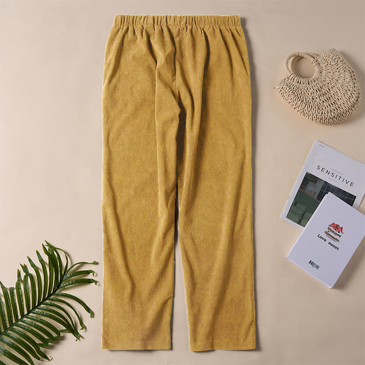 Buddha Stonesレディース 通勤用 ピュアカラー コーデュロイパンツ ポケット付き - image 20
