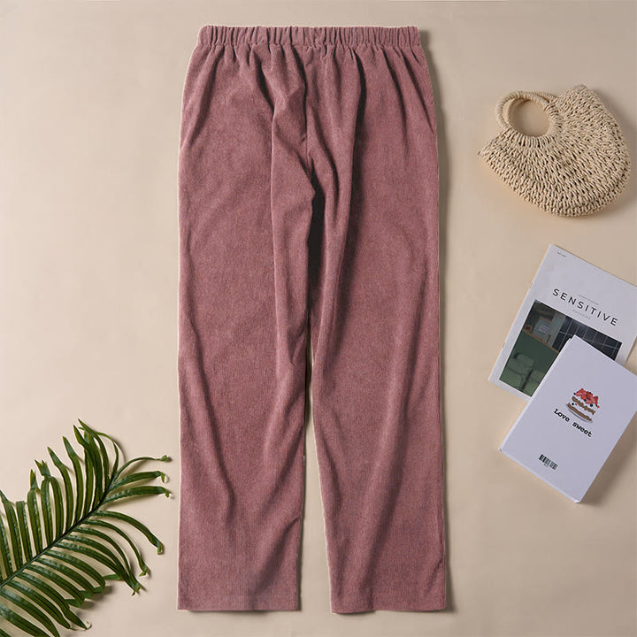 Buddha Stonesレディース 通勤用 ピュアカラー コーデュロイパンツ ポケット付き - image 18