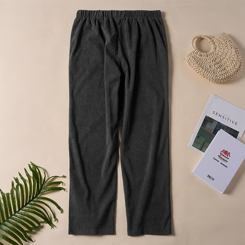 Buddha Stonesレディース 通勤用 ピュアカラー コーデュロイパンツ ポケット付き - image 14