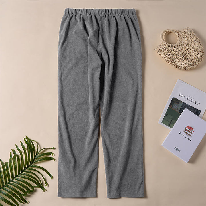 Buddha Stonesレディース 通勤用 ピュアカラー コーデュロイパンツ ポケット付き - image 16