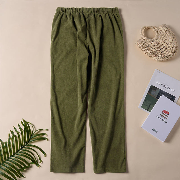 Buddha Stonesレディース 通勤用 ピュアカラー コーデュロイパンツ ポケット付き - image 24