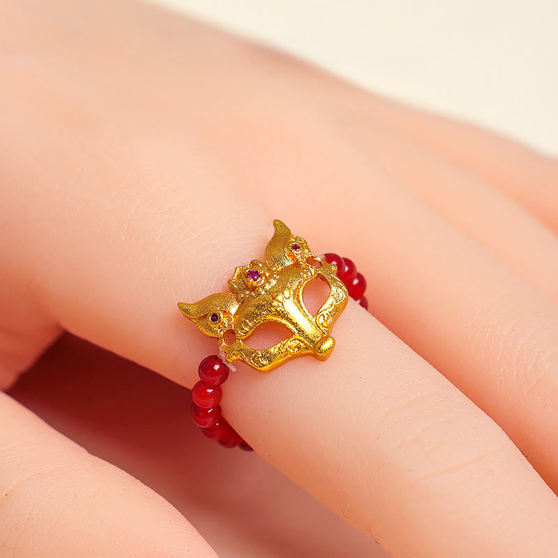 Buddha Stones九尾の狐 南赤瑪瑙成就のブレスレット - image 14