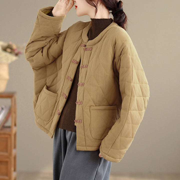 Buddha Stonesレディース 無地 コットンパッド 太極拳 禅 長袖 ジャケット ポケット付き - image 7