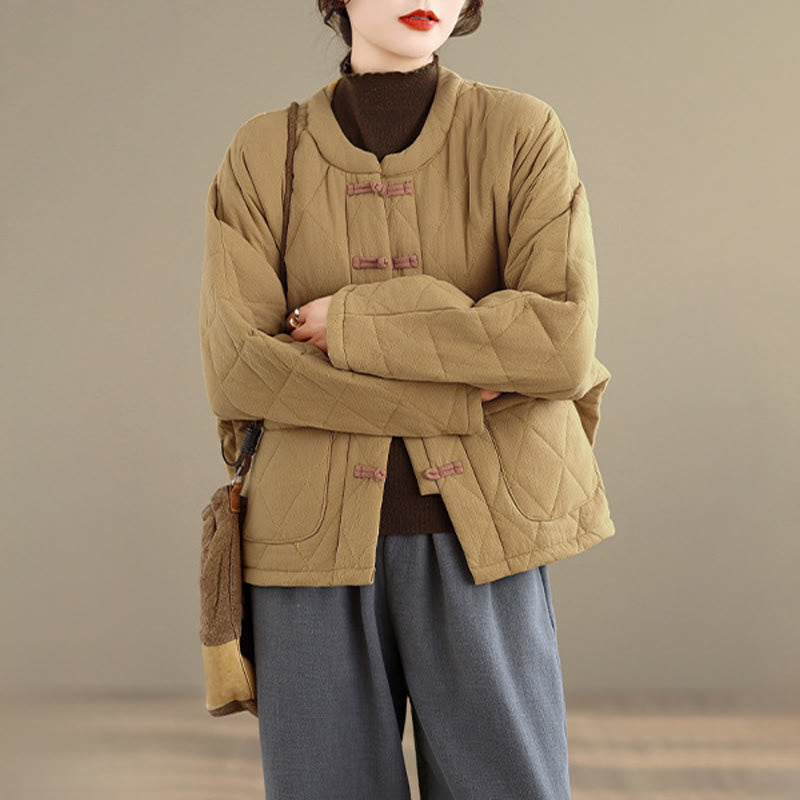 Buddha Stonesレディース 無地 コットンパッド 太極拳 禅 長袖 ジャケット ポケット付き - image 8