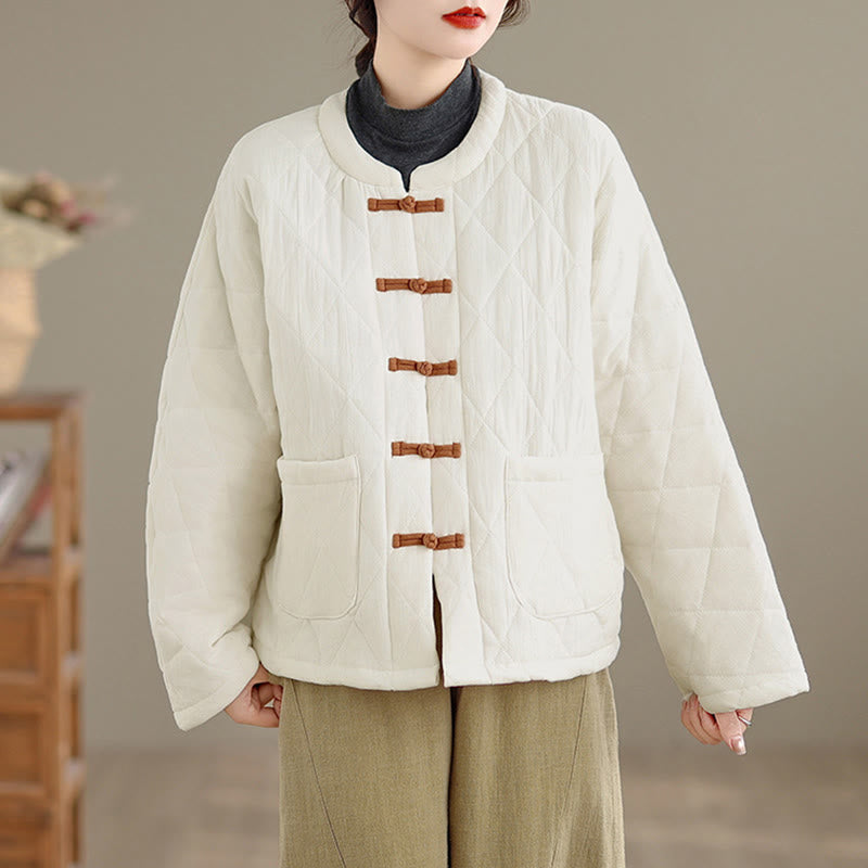 Buddha Stonesレディース 無地 コットンパッド 太極拳 禅 長袖 ジャケット ポケット付き - image 22