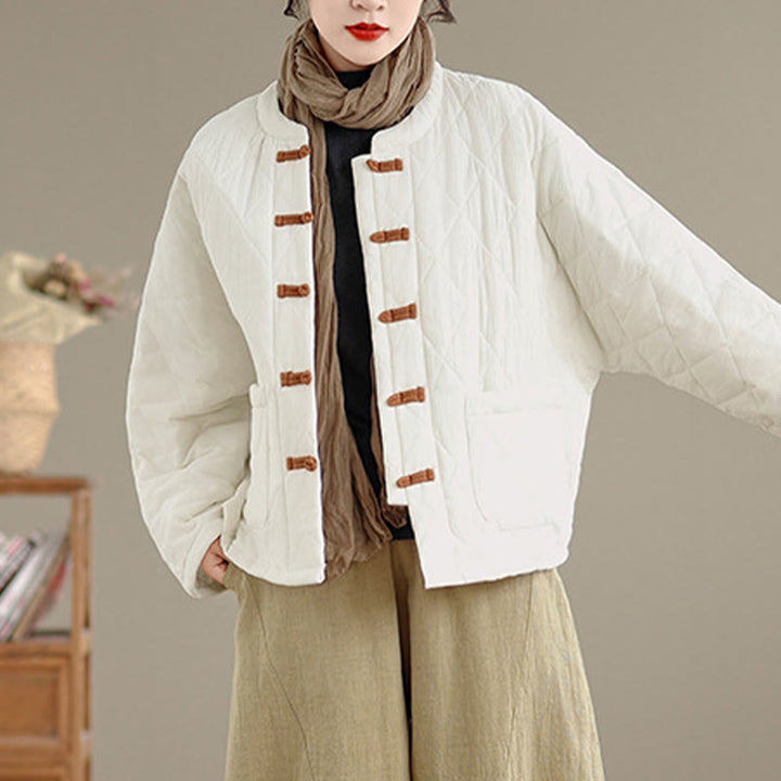 Buddha Stonesレディース 無地 コットンパッド 太極拳 禅 長袖 ジャケット ポケット付き - image 18