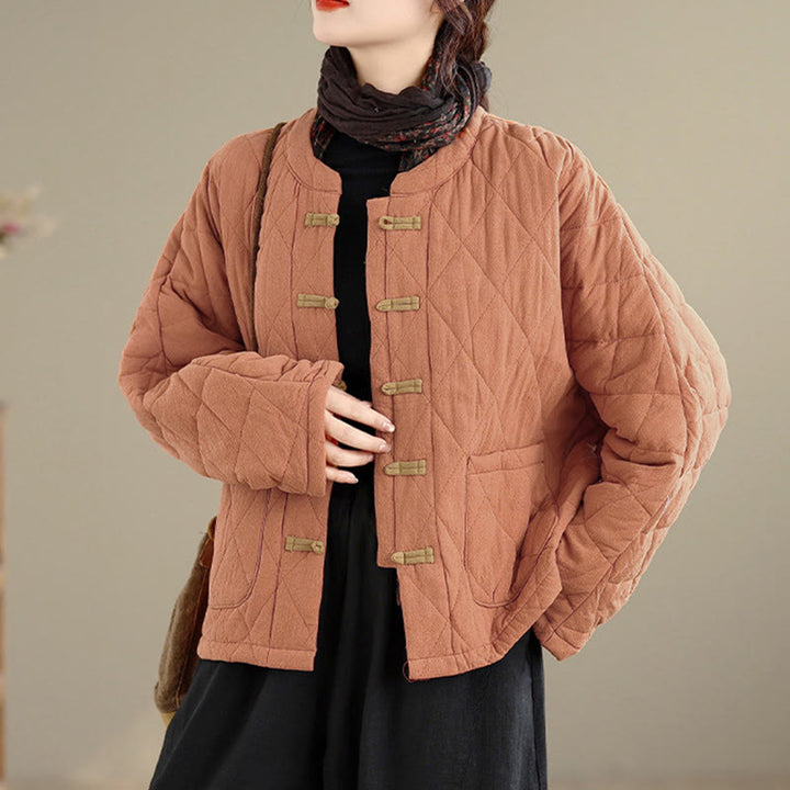 Buddha Stonesレディース 無地 コットンパッド 太極拳 禅 長袖 ジャケット ポケット付き - image 5