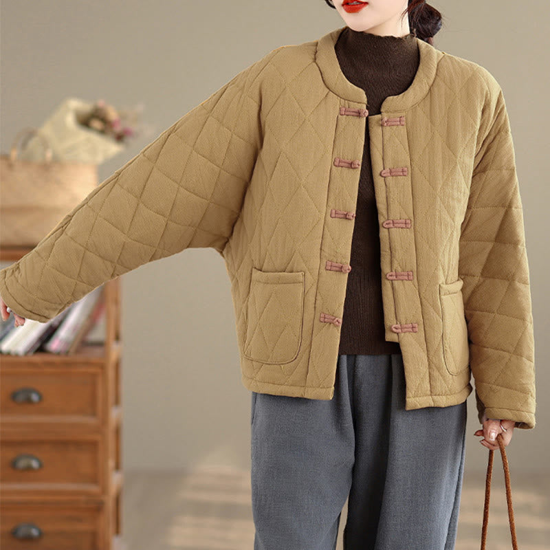 Buddha Stonesレディース 無地 コットンパッド 太極拳 禅 長袖 ジャケット ポケット付き - image 10