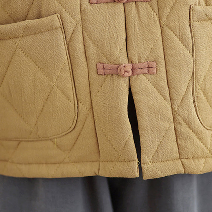 Buddha Stonesレディース 無地 コットンパッド 太極拳 禅 長袖 ジャケット ポケット付き - image 16