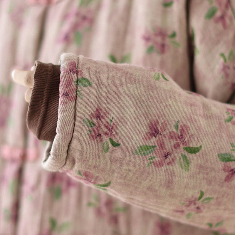 Buddha Stonesレディース 長袖 サーマル コットン プリント 花柄 ジャケット ポケット付き - image 8