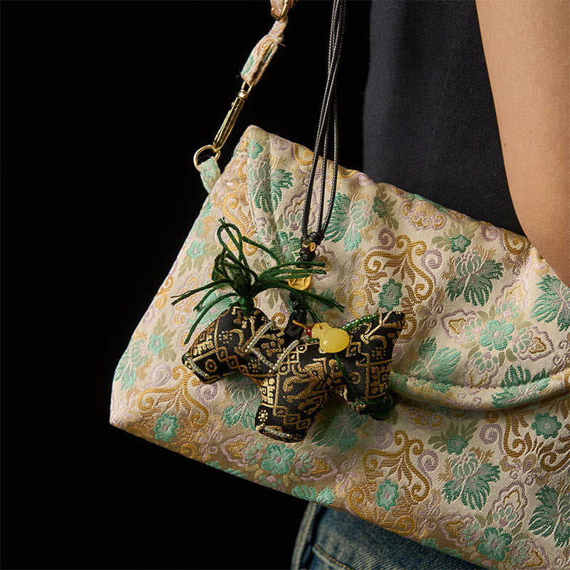 馬年用Buddha Stones荘錦絹 幸運を祈る吊り下げ飾り - image 4