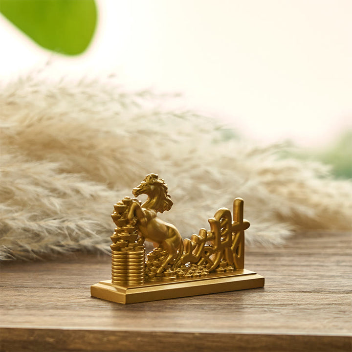 Buddha Stones「今すぐ金持ちになろう」午年用インゴット豊かさホームデコレーション - image 3