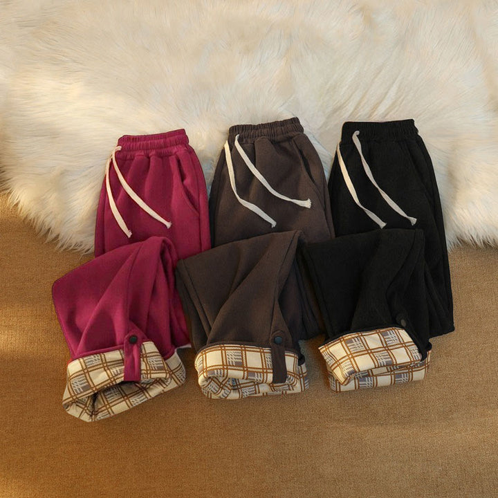 Buddha Stonesレディース パッチワーク コットン コーデュロイ フリース裏地 ワイドレッグパンツ ポケット付き - image 40