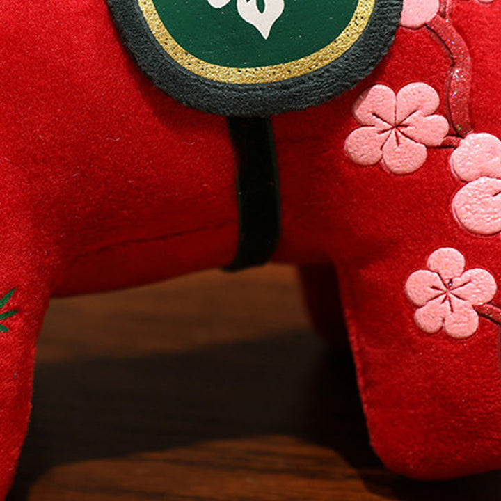 Buddha Stones馬年 竹製 龍 蓮華 鳳凰 ぬいぐるみ ホームデコレーション - image 3