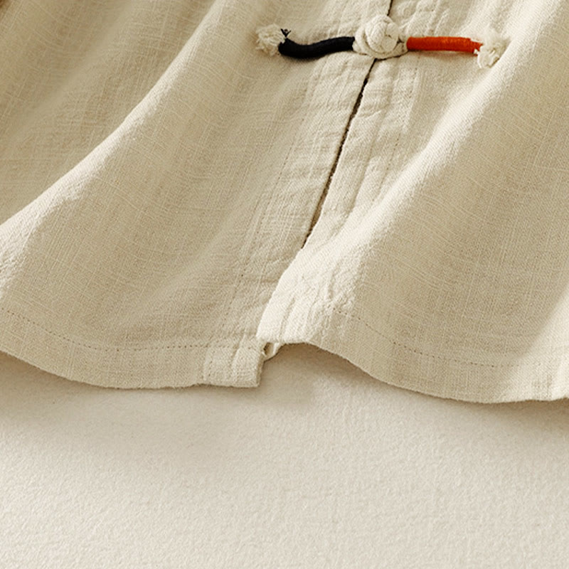 Buddha Stonesプレーンチャイニーズフロッグボタン 長袖 レディース コットン 禅服 シャツ - image 14