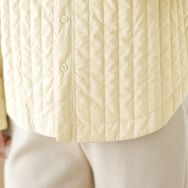 Buddha Stonesレディース スタンドカラー シンプルデザイン 長袖 サーマルコットンジャケット ポケット付き - image 15