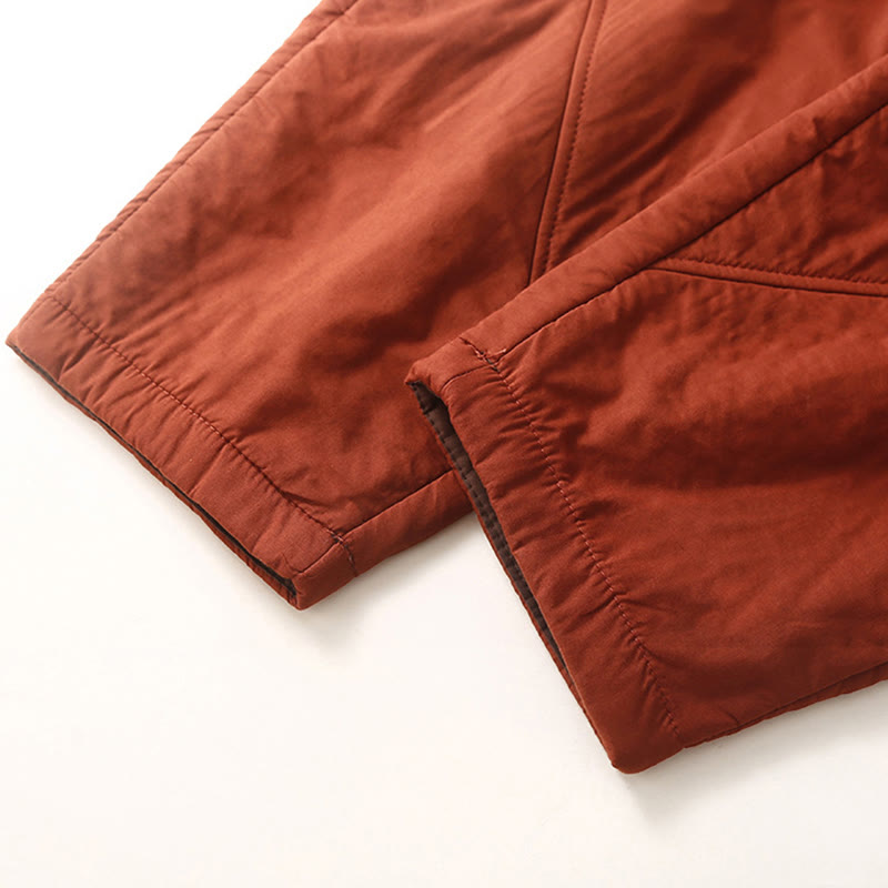 Buddha Stonesレディース 冬 無地 伸縮性ウエストデザイン 厚手 ハーレムパンツ ポケット付き - image 11