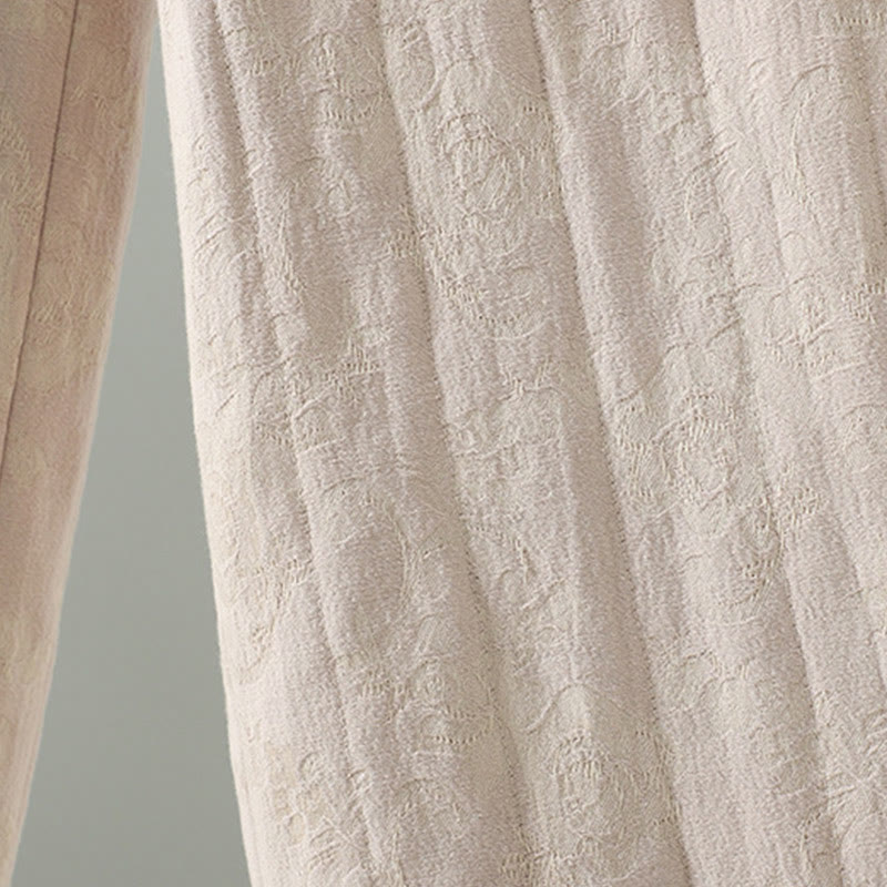 Buddha Stonesジャカード コットンパッド レディース ワイドレッグ サーマル アンクル丈 パンツ ポケット付き - image 17