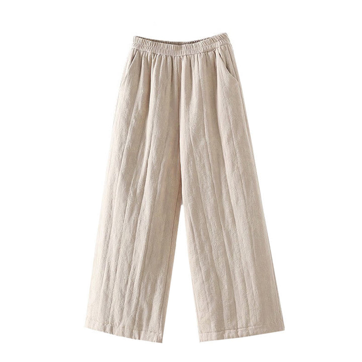 Buddha Stonesジャカード コットンパッド レディース ワイドレッグ サーマル アンクル丈 パンツ ポケット付き - image 19