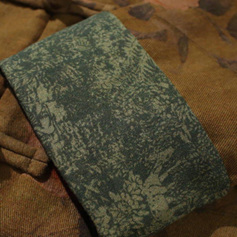 Buddha Stones春プリント花柄メンズ中国風フロッグボタン長袖コットンジャケット - image 22