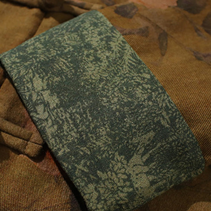 Buddha Stones春プリント花柄メンズ中国風フロッグボタン長袖コットンジャケット - image 22