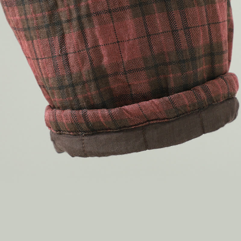 Buddha Stonesマルチカラー チェック柄 コットンパッド レディース ハーレム サーマルパンツ ポケット付き - image 14