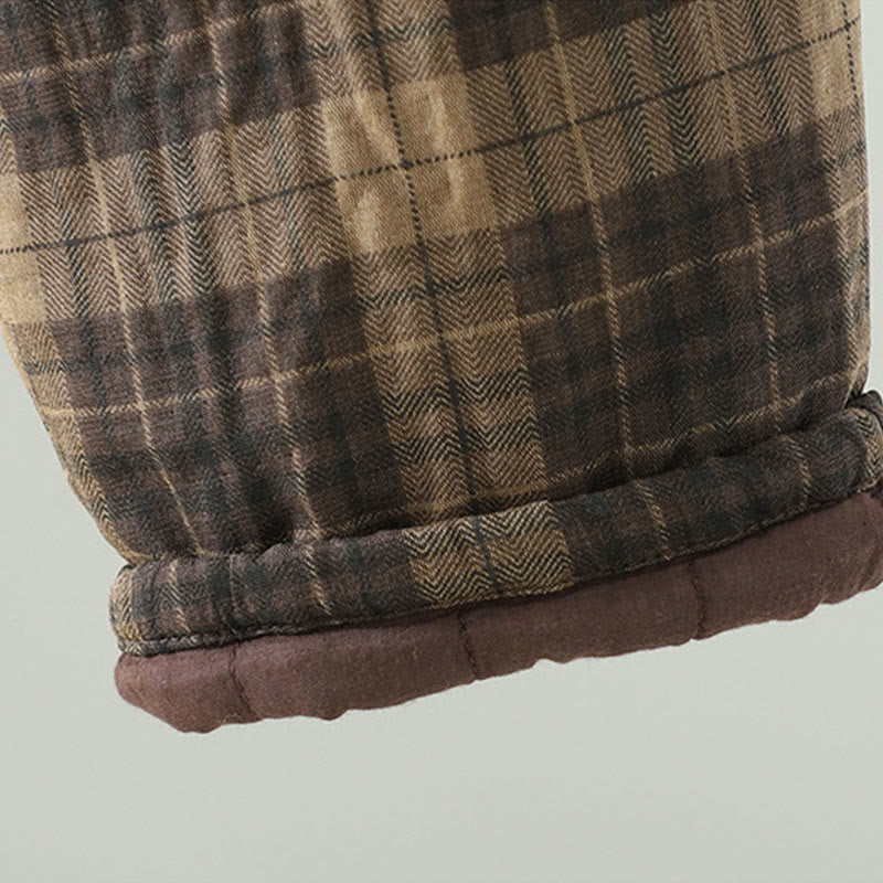 Buddha Stonesマルチカラー チェック柄 コットンパッド レディース ハーレム サーマルパンツ ポケット付き - image 8