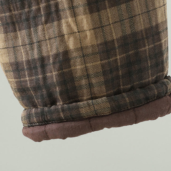 Buddha Stonesマルチカラー チェック柄 コットンパッド レディース ハーレム サーマルパンツ ポケット付き - image 8