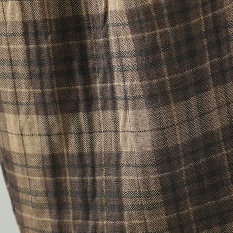 Buddha Stonesマルチカラー チェック柄 コットンパッド レディース ハーレム サーマルパンツ ポケット付き - image 7