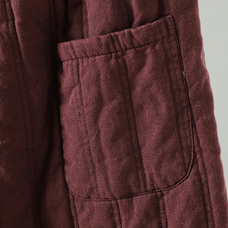 Buddha Stonesデイリー 無地 ドローストリングデザイン レディース ハーレム 伸縮性ウエスト コットンパンツ ポケット付き - image 12