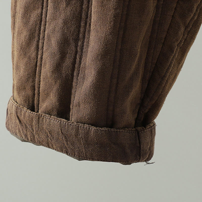 Buddha Stonesデイリー 無地 ドローストリングデザイン レディース ハーレム 伸縮性ウエスト コットンパンツ ポケット付き - image 4