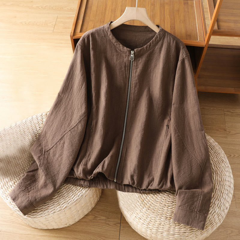 Buddha Stonesレディース コットン ジッパーデザイン ダブルレイヤー ロングスリーブ ジャケット ポケット付き - シエナ - US8-10，UK/AU12-14，EU40-42 (2XL) - image 21