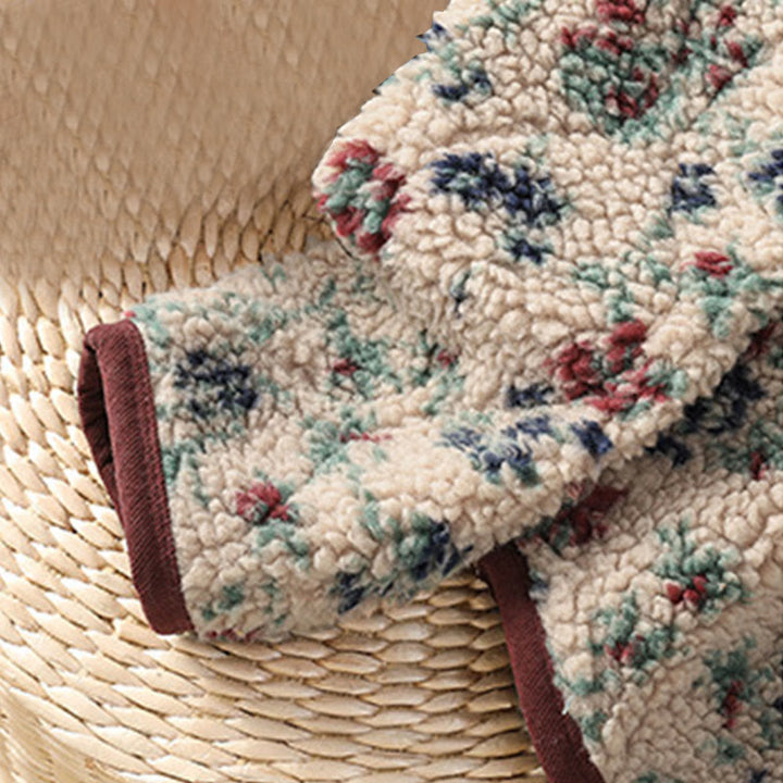 Buddha Stonesレディース コットン 花柄 ボタンデザイン 長袖 サーマルジャケット ポケット付き - image 7