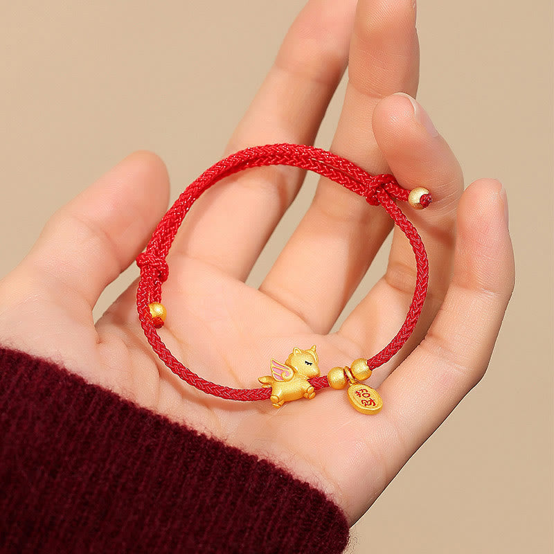Buddha Stones925スターリングシルバー 馬年 幸運幸運繁栄赤紐強さブレスレット - Bスタイル（手首周り：16～20cm） - image 7