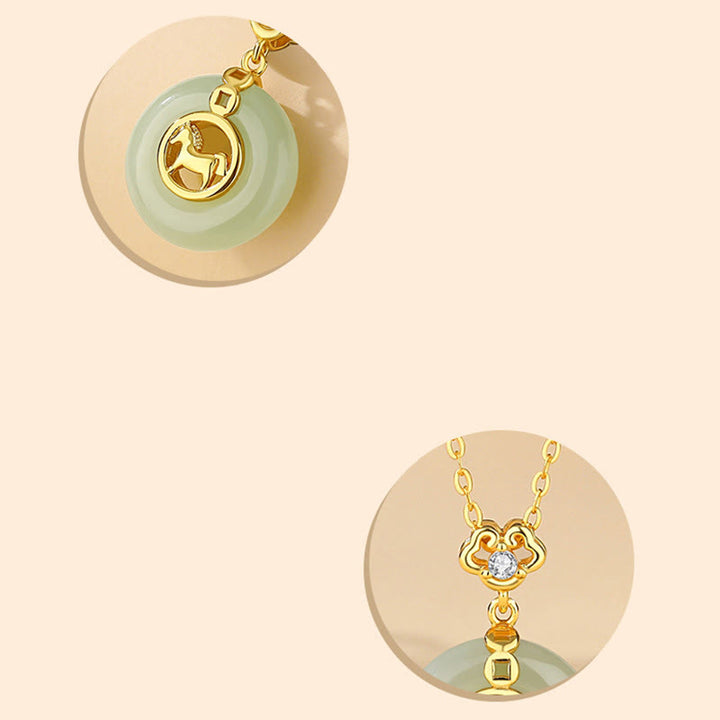 Buddha Stones 925スターリングシルバー 和田翡翠平和のお守りチャーム午年赤紐ブレスレット - image 13