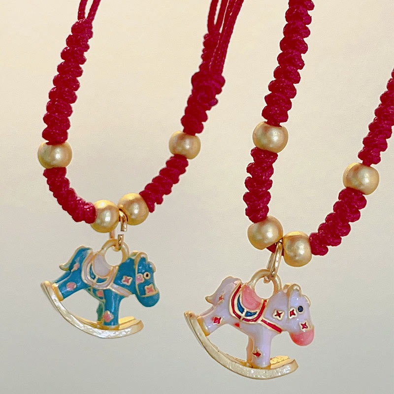 Buddha Stones小さな午年赤紐銅製 幸運 調節可能 ブレスレット - image 5