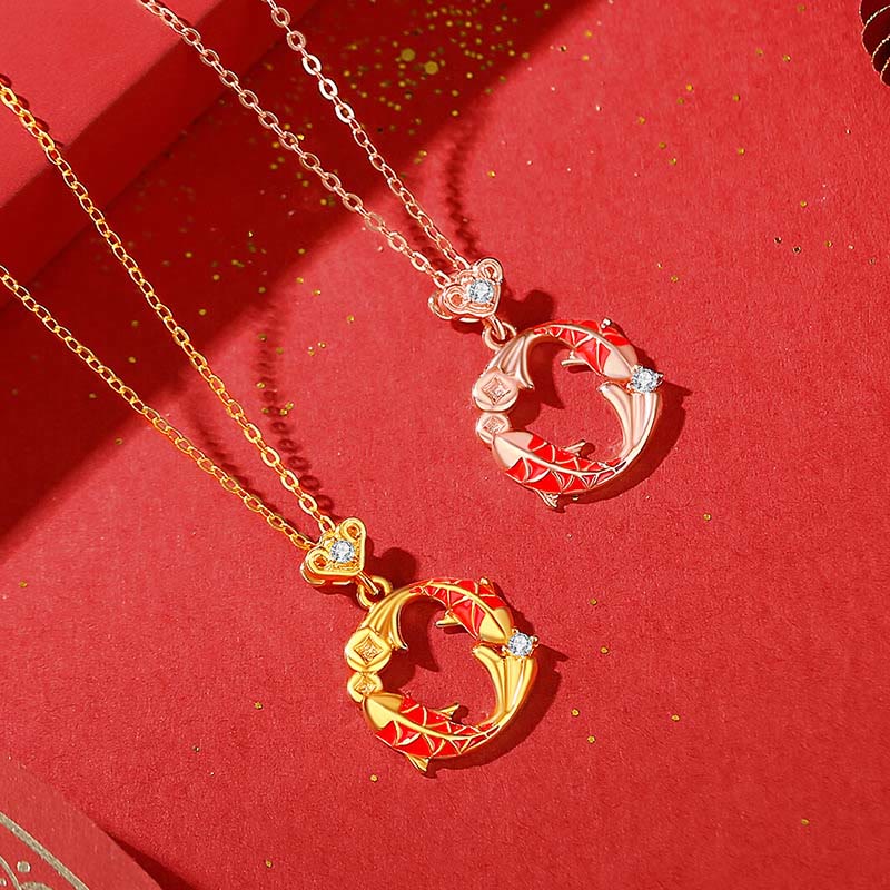 Buddha Stones925スターリングシルバーメッキ 18Kゴールド鯉デザイン 守護イヤリング - image 17