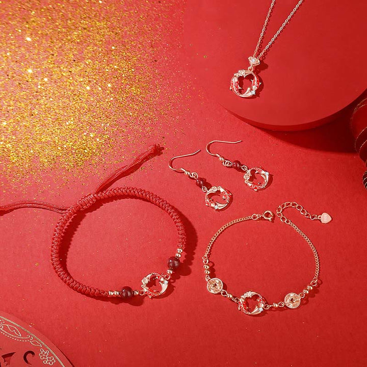 Buddha Stones925スターリングシルバーメッキ 18Kゴールド ダブル鯉の良縁祈願ネックレスペンダント - image 19