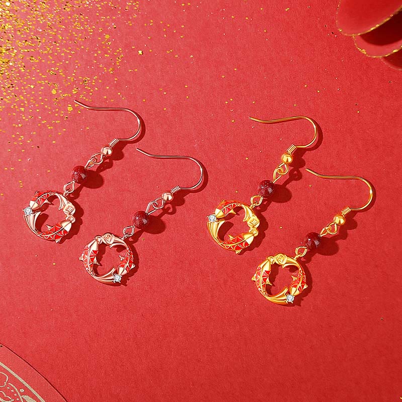 Buddha Stones 925スターリングシルバーメッキ 18Kゴールド鯉辰砂赤紐コネクションブレスレット - image 18