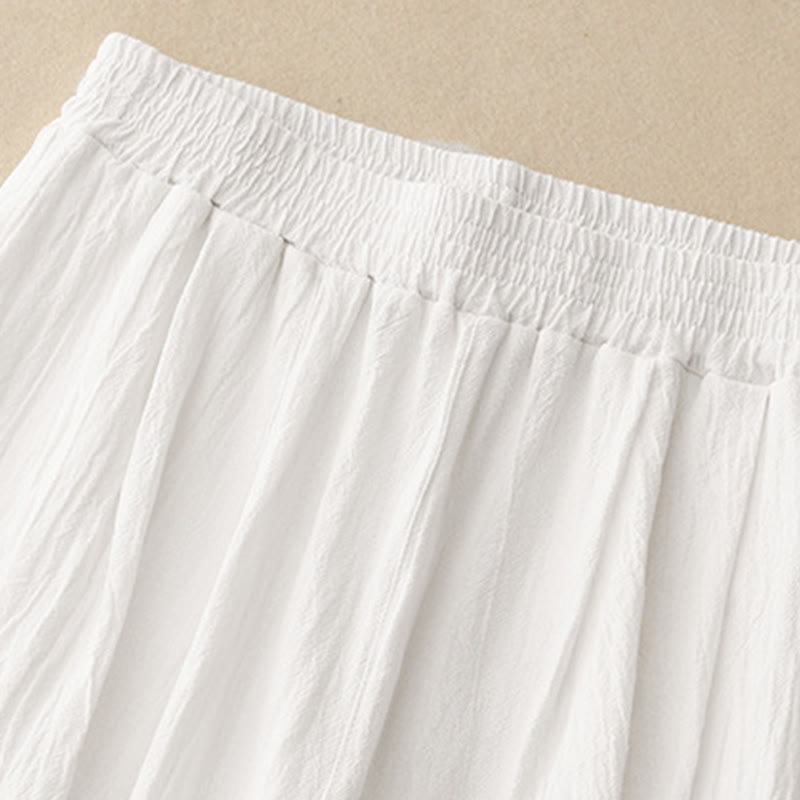 Buddha Stones通勤用 無地 レディース ハーレム ゴムウエスト コットン 7-8丈 ポケット付きパンツ - image 11