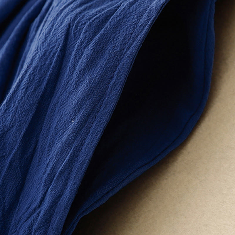 Buddha Stones通勤用 無地 レディース ハーレム ゴムウエスト コットン 7-8丈 ポケット付きパンツ - image 6